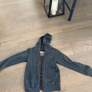 Aviator Nation Dark Gray Hoodie with Rainbow Accent